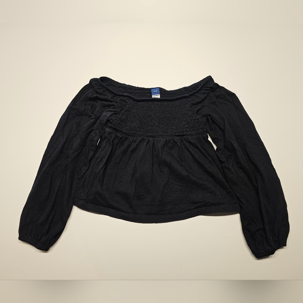 Old Navy Girls Size 8 Black Off-Shoulder Top